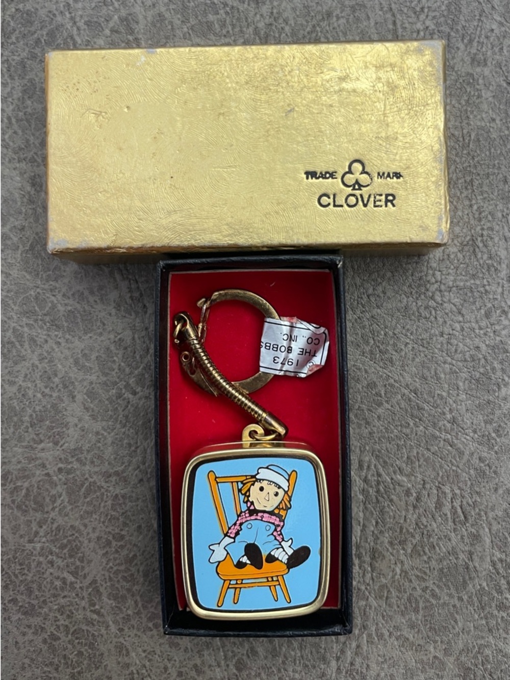 VTG Sankyo Music Box Keychain Raggedy Andy Plays Id Like To Buy The World A Coke